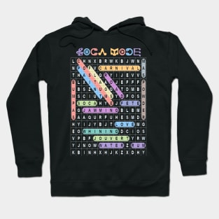 Caribbean Festival Word Search Puzzle - Black and White Print Hoodie